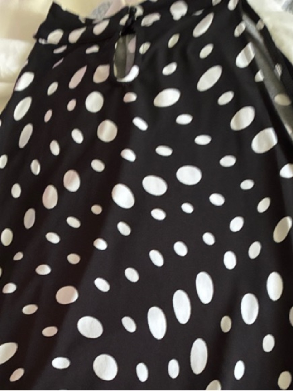 Polka Dot Maxi blouse— Black with White Spots